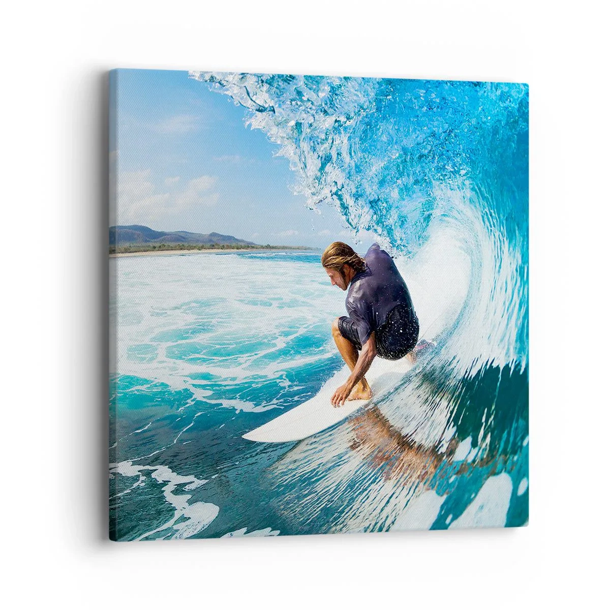 Bild auf Leinwand - Leinwandbild - Tanzen mit den Wellen - 40x40 cm