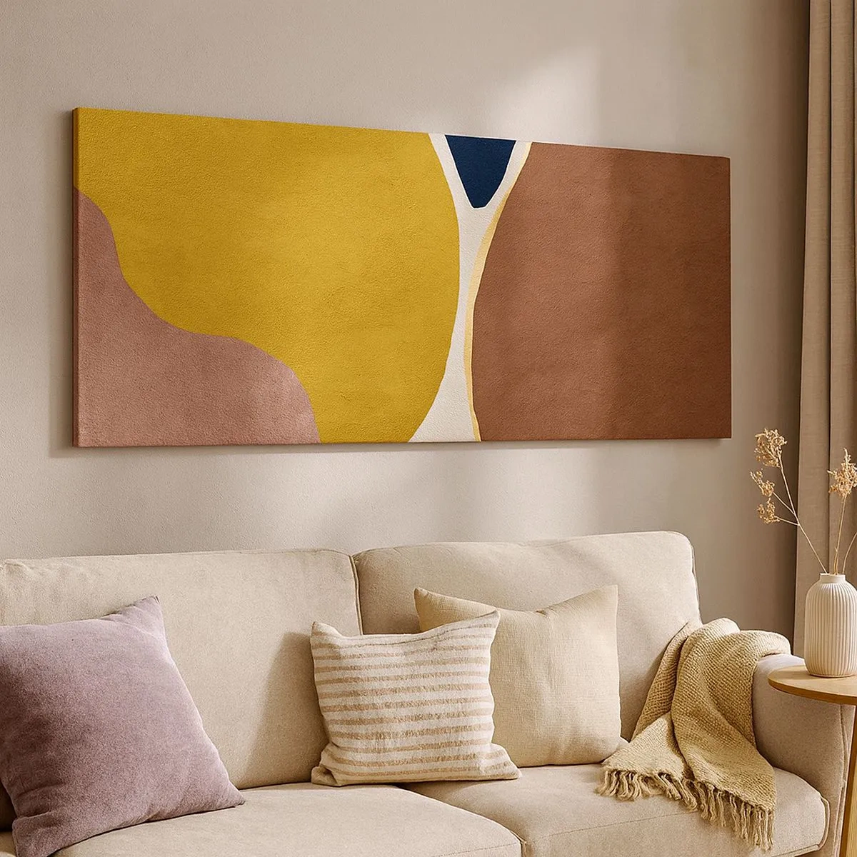 Bild auf Leinwand - Leinwandbild - Abstraktion – ein Ort im Raum - 100x40 cm