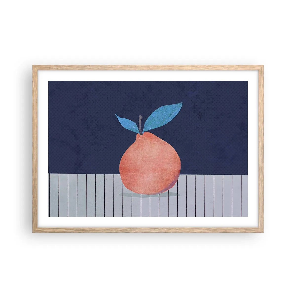 Poster in einem Rahmen aus heller Eiche - Konvexität und Ebene - 70x50 cm