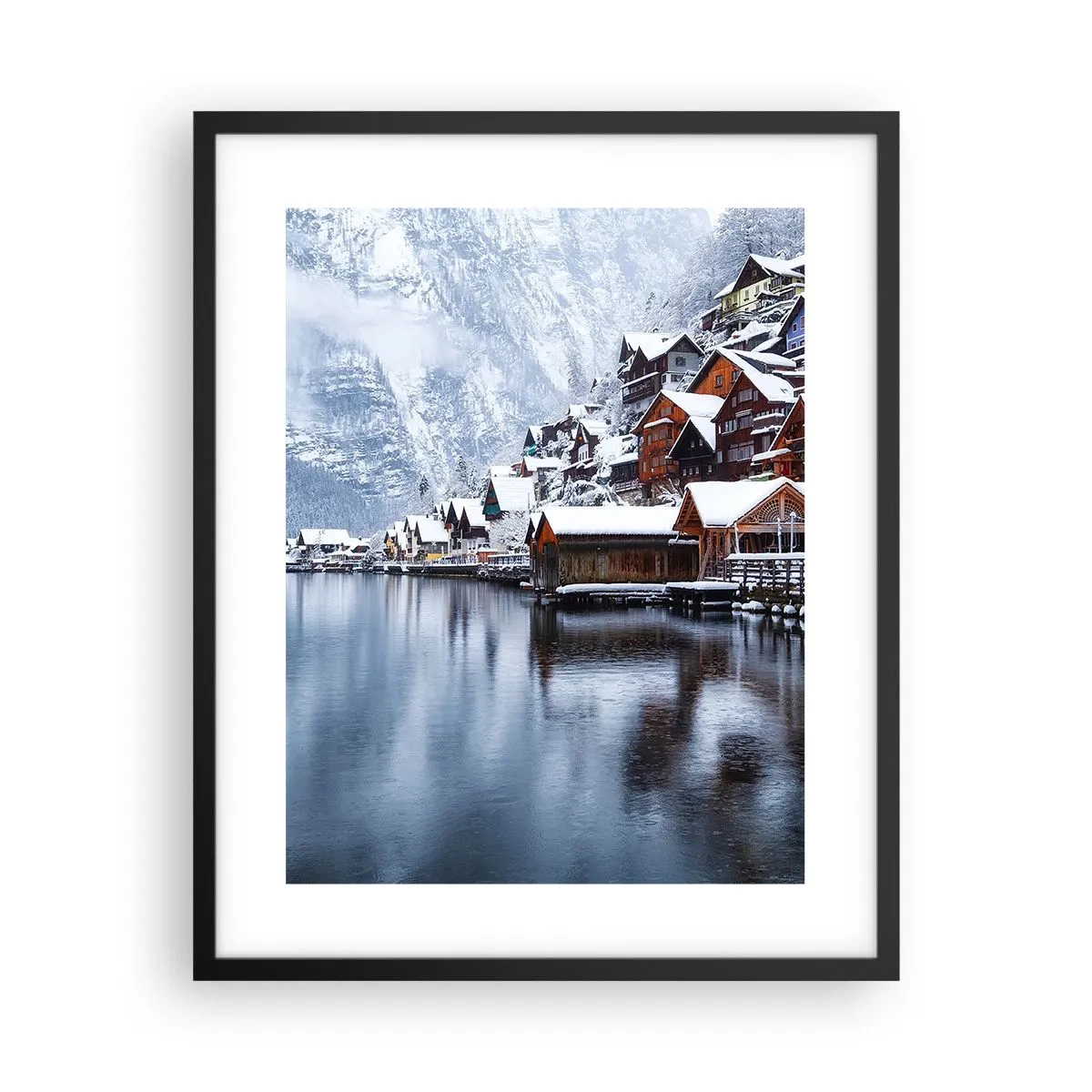 Poster in einem schwarzem Rahmen - In winterlicher Dekoration - 40x50 cm
