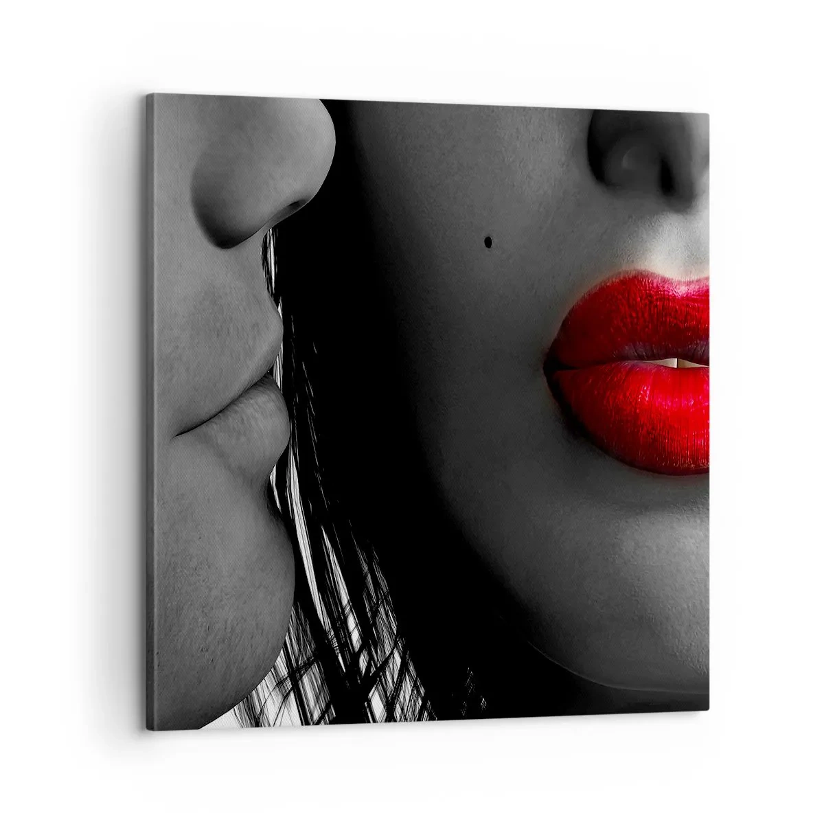 Bild auf Leinwand - Leinwandbild - Gesicht am Gesicht - 60x60 cm