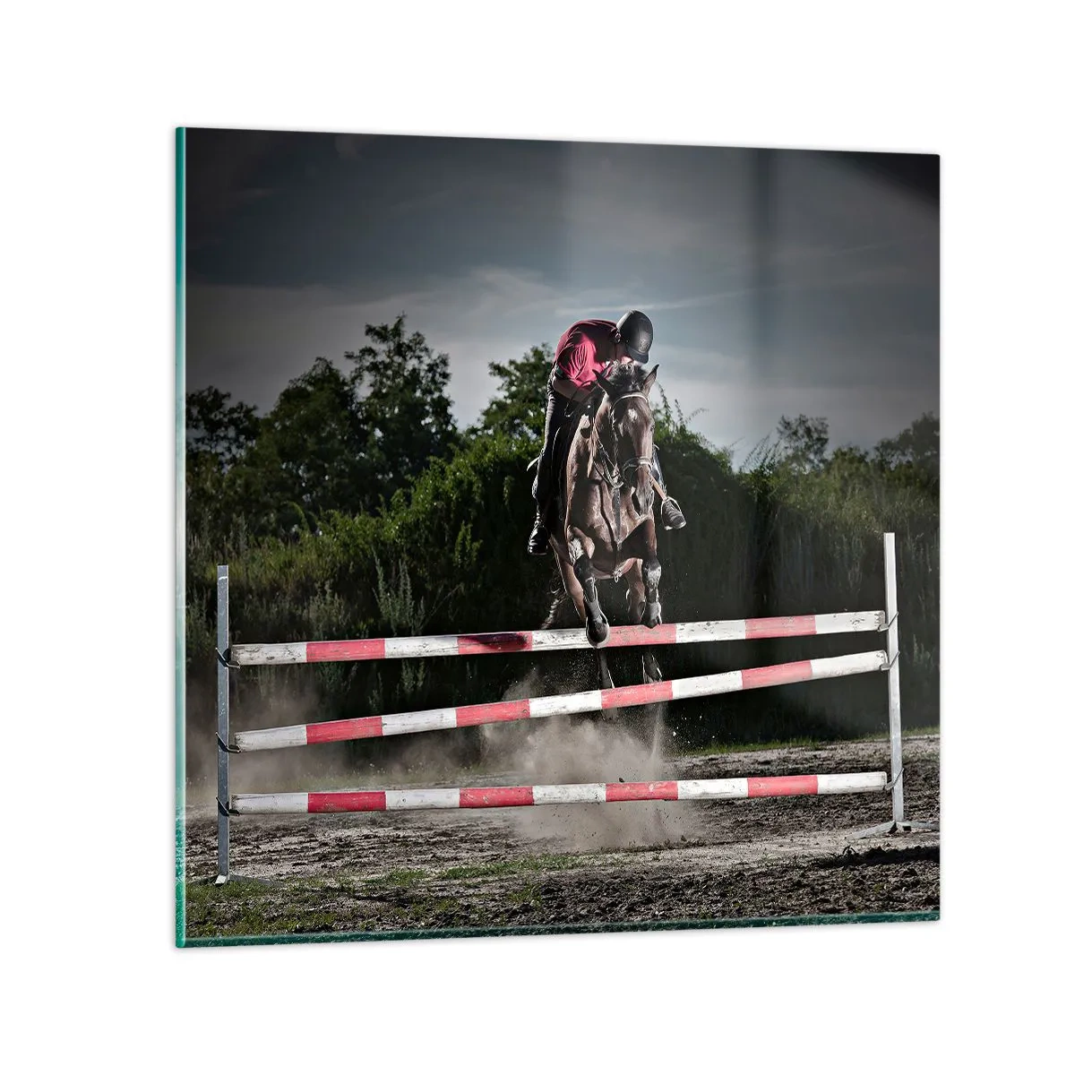 Glasbild - Bild auf glas - Gemeinsam zum Sieg - 30x30 cm