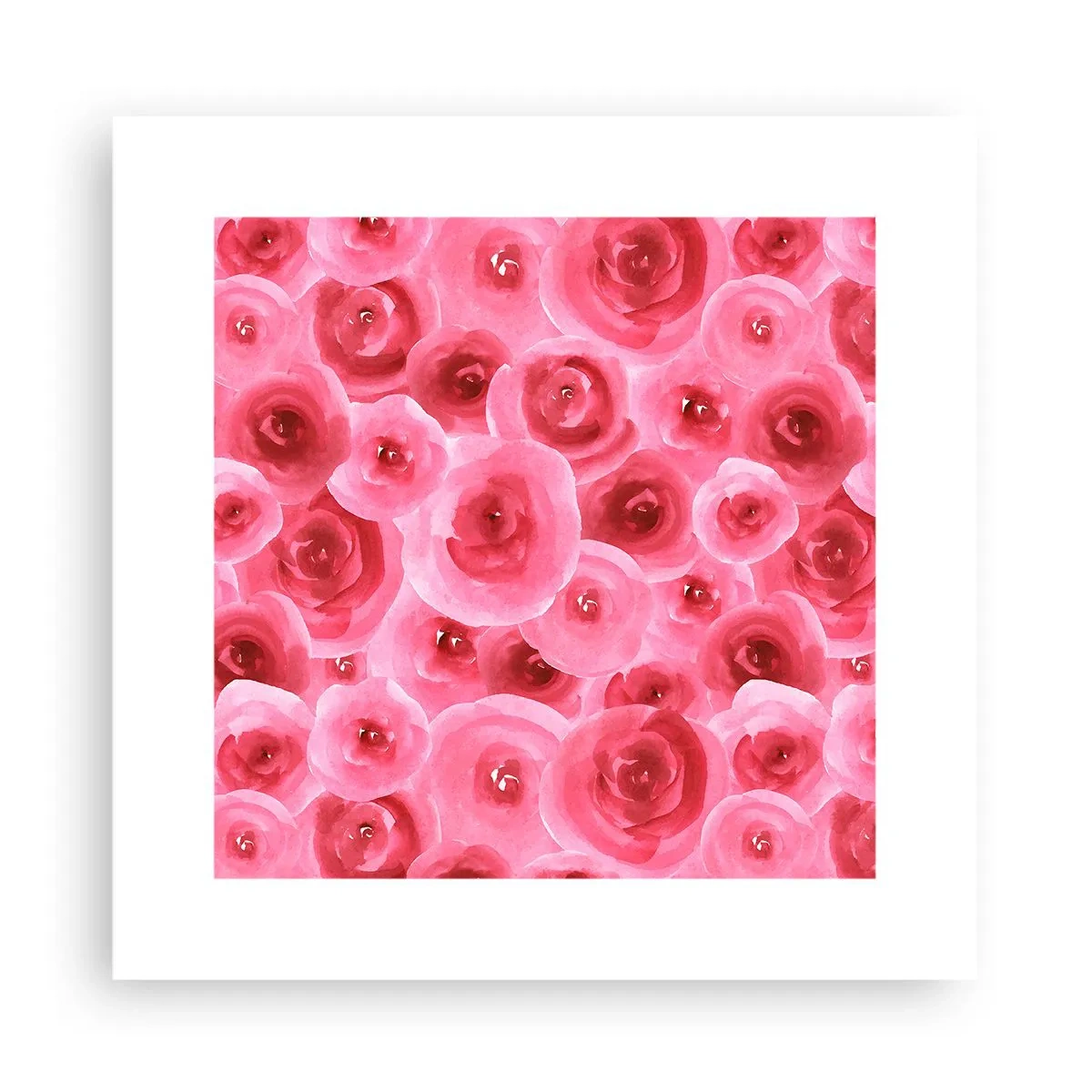 Poster - Oben und unten Rosen - 30x30 cm