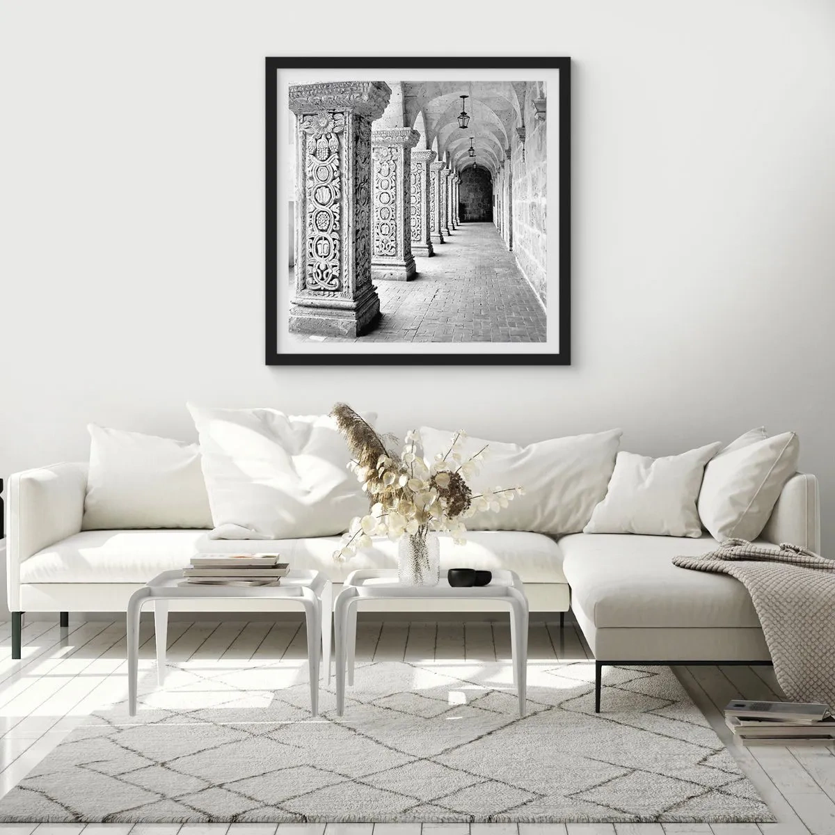 Poster in einem schwarzem Rahmen - Und wo geht’s hin...? - 50x50 cm