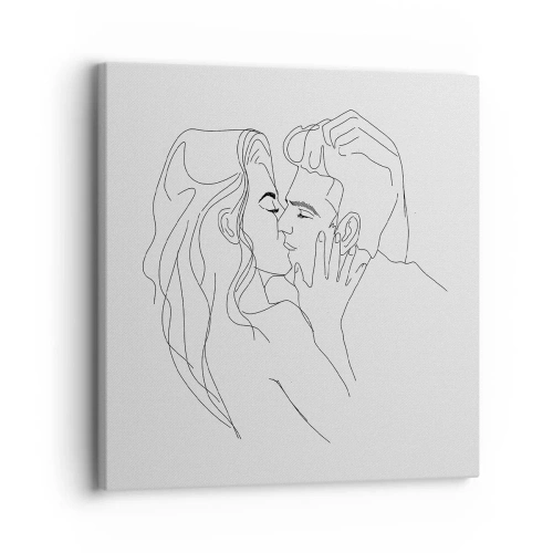 Bild auf Leinwand - Leinwandbild - Dieselbe Linie - 30x30 cm