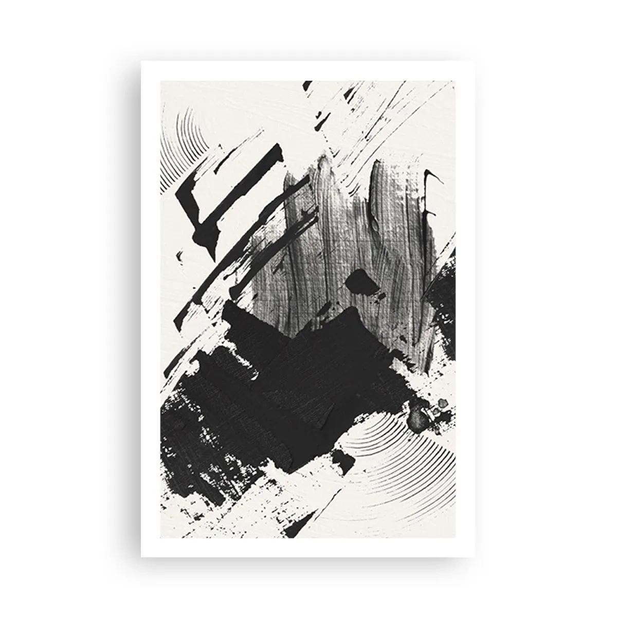 Poster - Abstraktion – Ausdruck von Schwarz - 61x91 cm