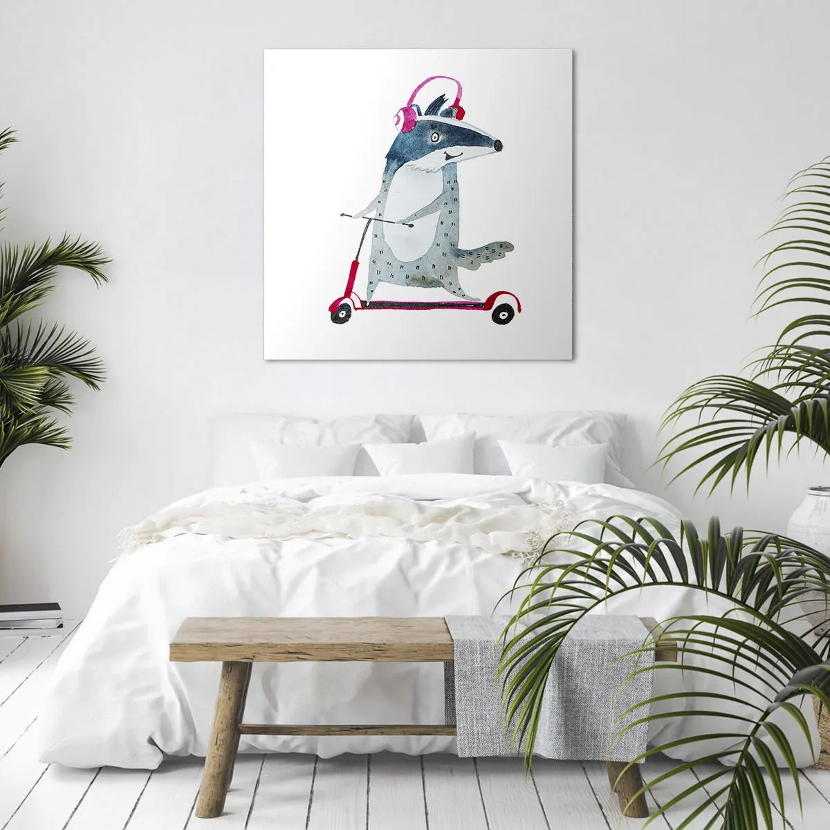 Bild auf Leinwand - Leinwandbild - Dachsfreude - 40x40 cm