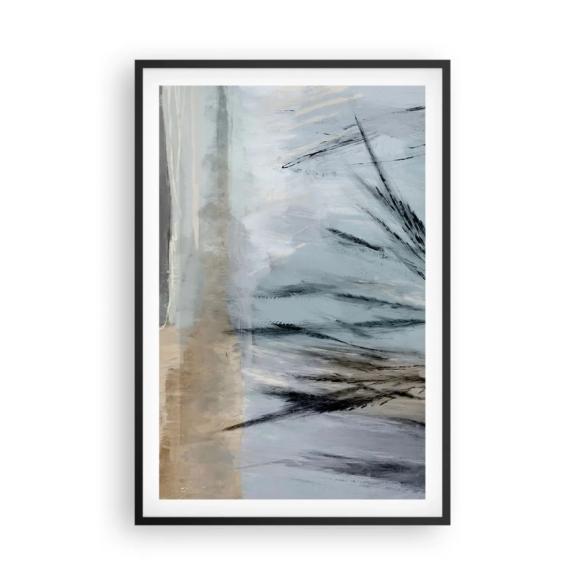 Poster in einem schwarzem Rahmen - Winterfelder - 61x91 cm