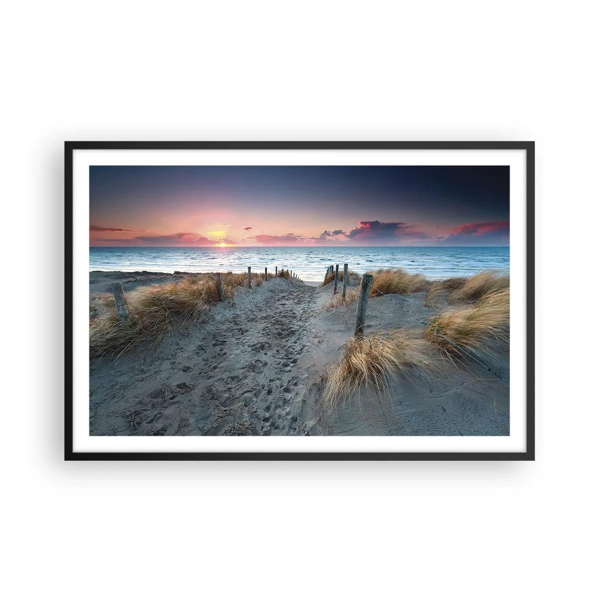 Poster in einem schwarzem Rahmen - Du hast einen Regenbogen aus strahlendem Licht verschüttet ... - 91x61 cm