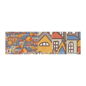 Fototapeten Muster Premium Canvas - Hinter dem Haus ist das Haus - Stadt, Die Architektur, Alte Stadt - 100x30 cm
