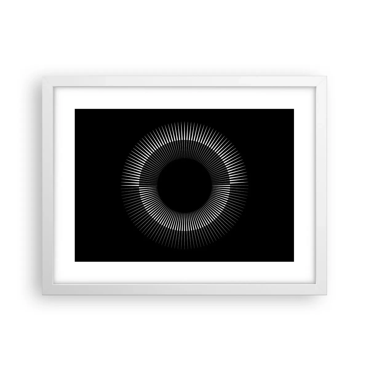 Poster in einem weißen Rahmen - Schwarze Sonne - 40x30 cm