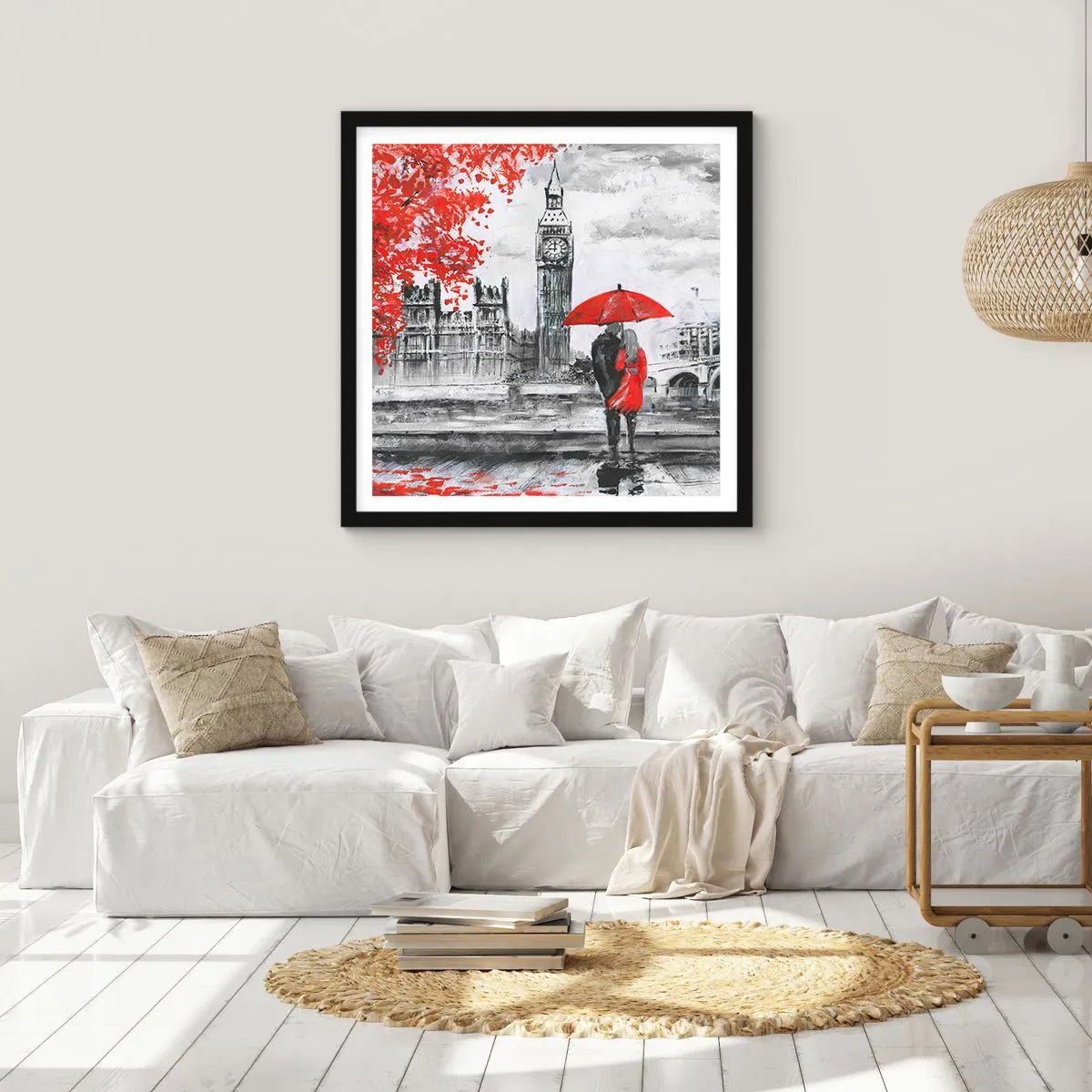 Poster in einem schwarzem Rahmen - Verliebt in London - 30x30 cm