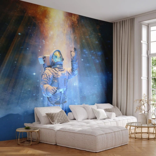 Selbstklebende Fototapete Deluxe Sticker - Endlich am Ende - Abstraktion, Astronaut, Kosmos - 350x256 cm