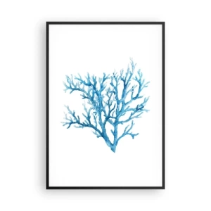 Poster in einem schwarzem Rahmen - Nautisches Filigran - 70x100 cm