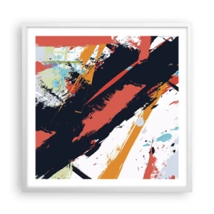 Poster in einem weißen Rahmen - Dynamische Komposition - 60x60 cm