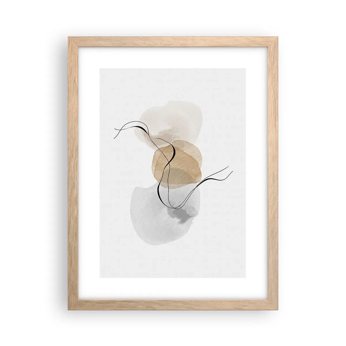 Poster in einem Rahmen aus heller Eiche - Luftperlen - 30x40 cm