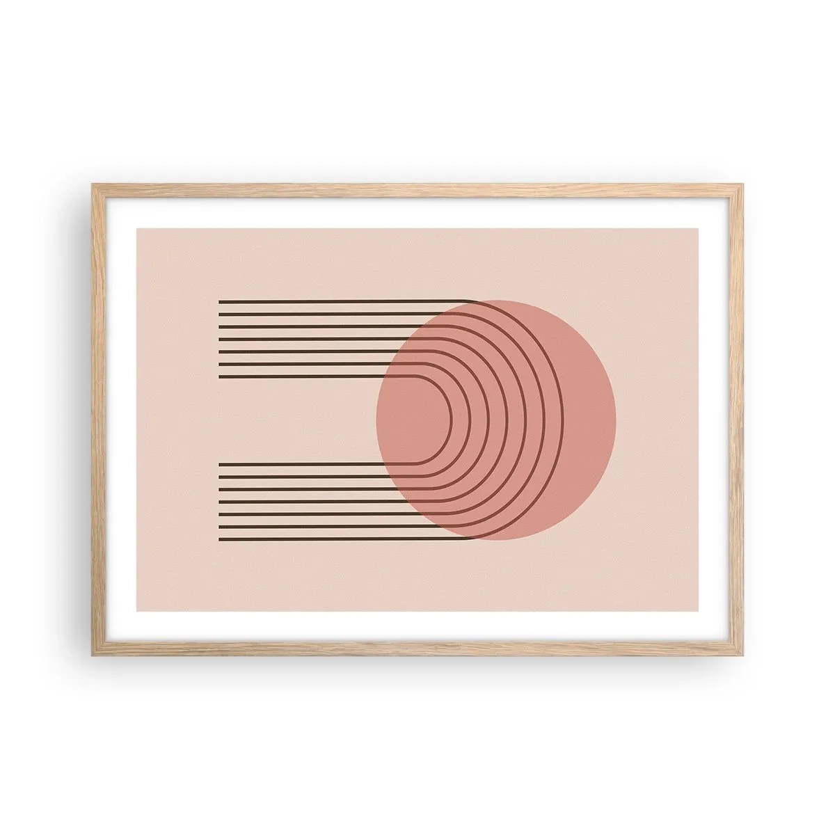 Poster in einem Rahmen aus heller Eiche - Unwiderstehliche Anziehungskraft - 70x50 cm