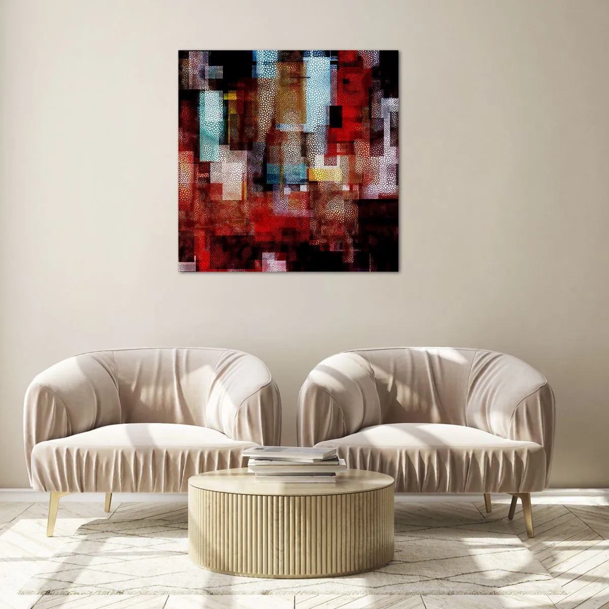Glasbild - Bild auf glas - Verwirrung mit Verwirrung - 50x50 cm