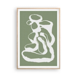 Poster in einem Rahmen aus heller Eiche - Ruf des Weltraums - 70x100 cm