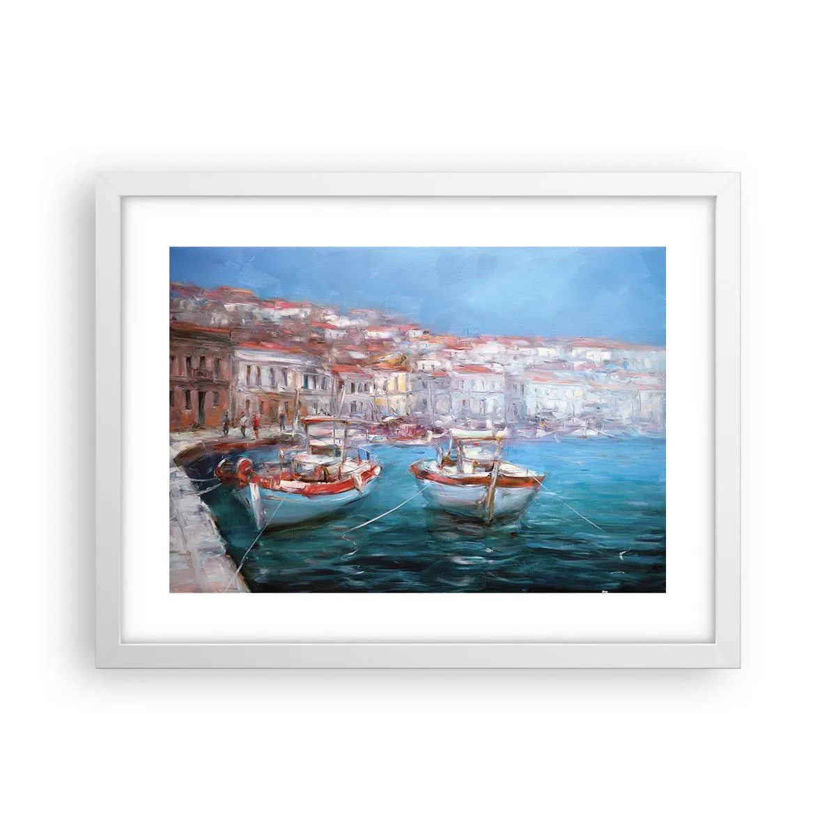 Poster in einem weißen Rahmen - Italienische Bucht - 40x30 cm