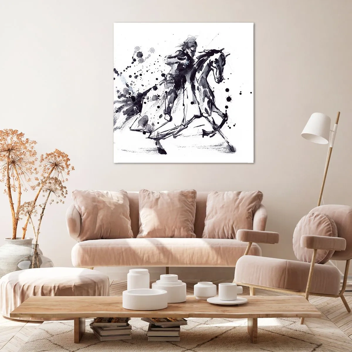 Bild auf Leinwand - Leinwandbild - Schwarzer Ritter - 50x50 cm