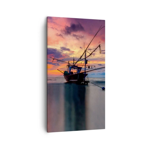 Bild auf Leinwand - Leinwandbild - Exotischer Abend - 45x80 cm