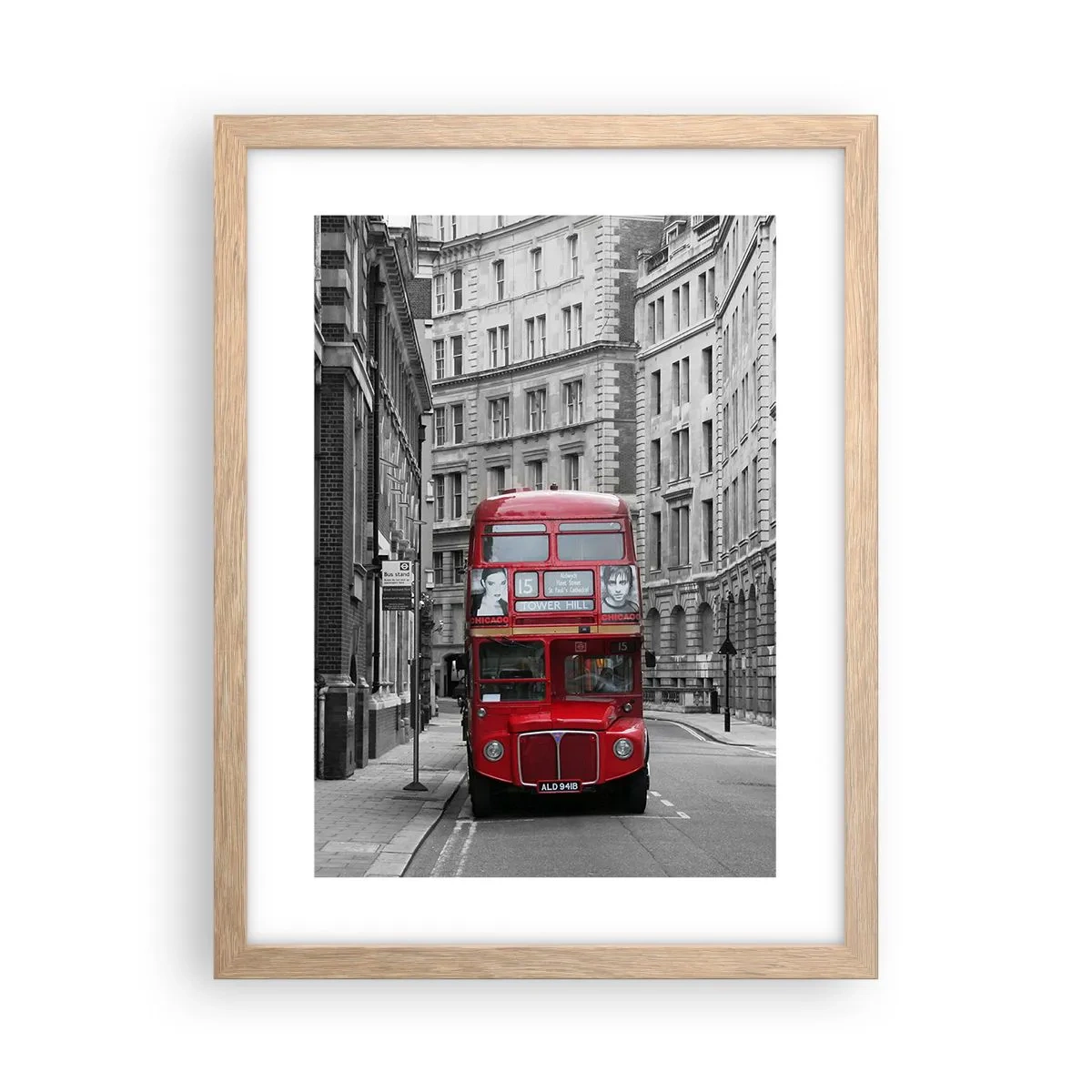 Poster in einem Rahmen aus heller Eiche - Der Alltag muss nicht grau sein - 30x40 cm