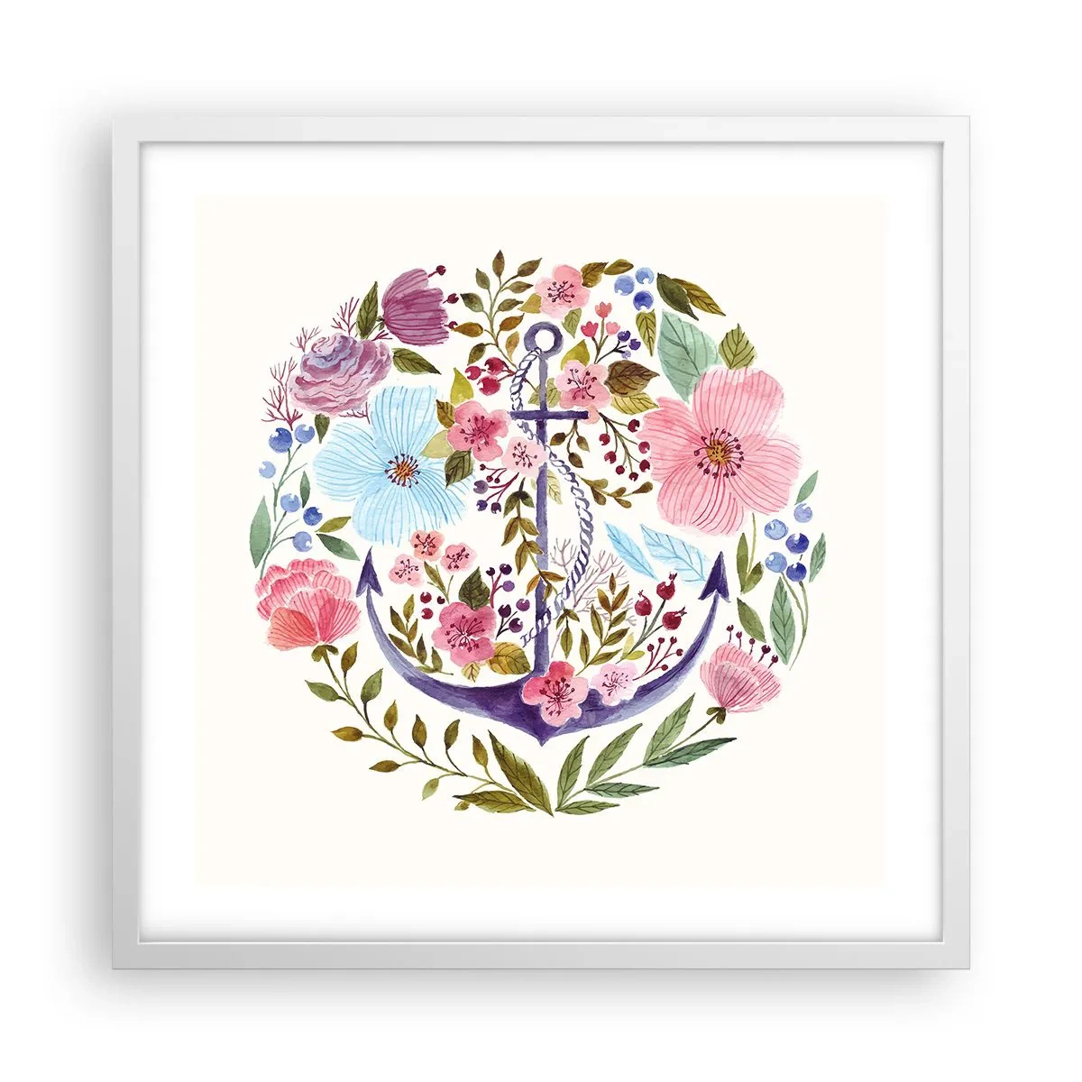 Poster in einem weißen Rahmen - Guter Traum eines Seemanns - 50x50 cm