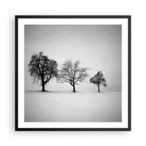 Poster in einem schwarzem Rahmen - Wovon träumen sie? - 60x60 cm