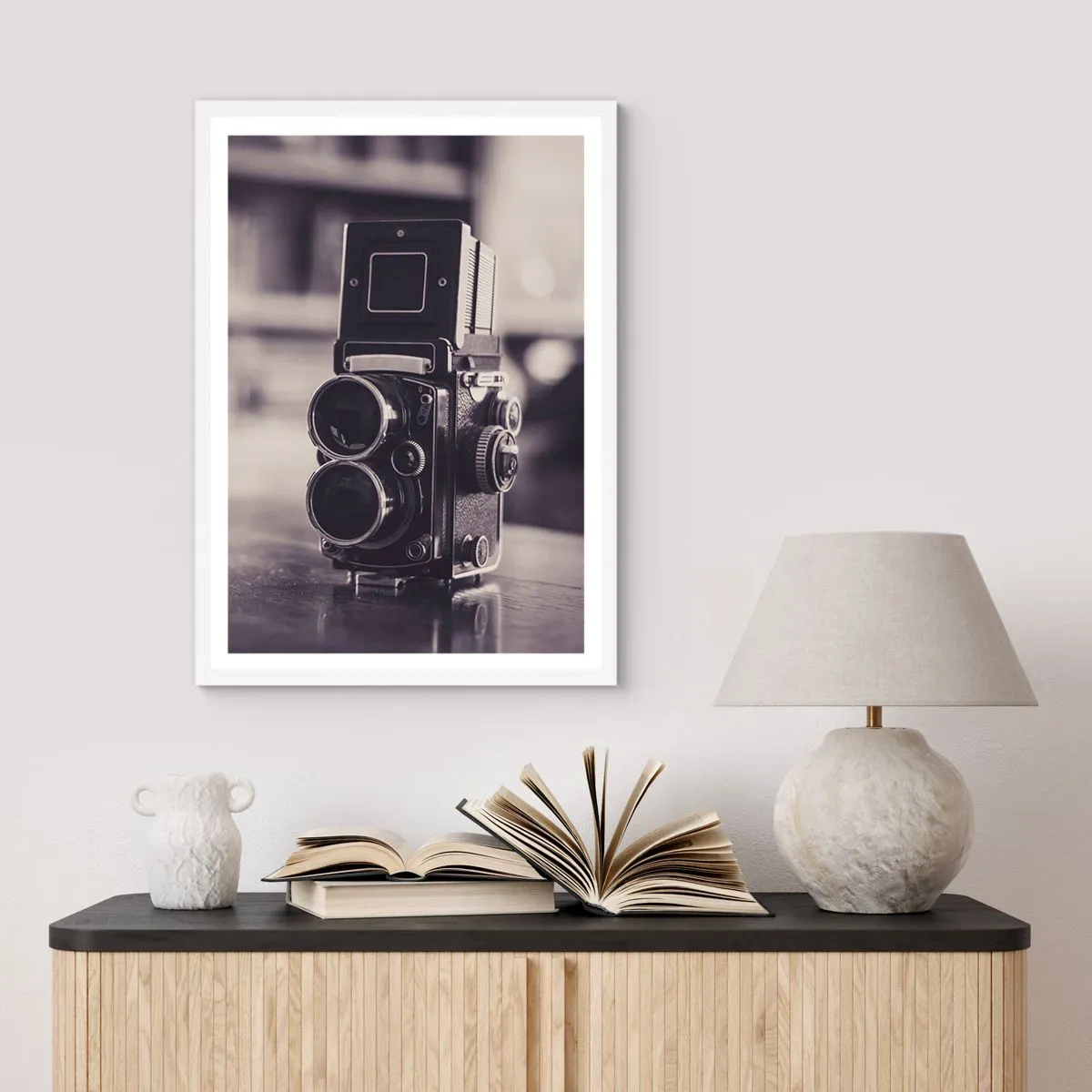 Poster in einem weißen Rahmen - Zauber alter Fotografie - 61x91 cm