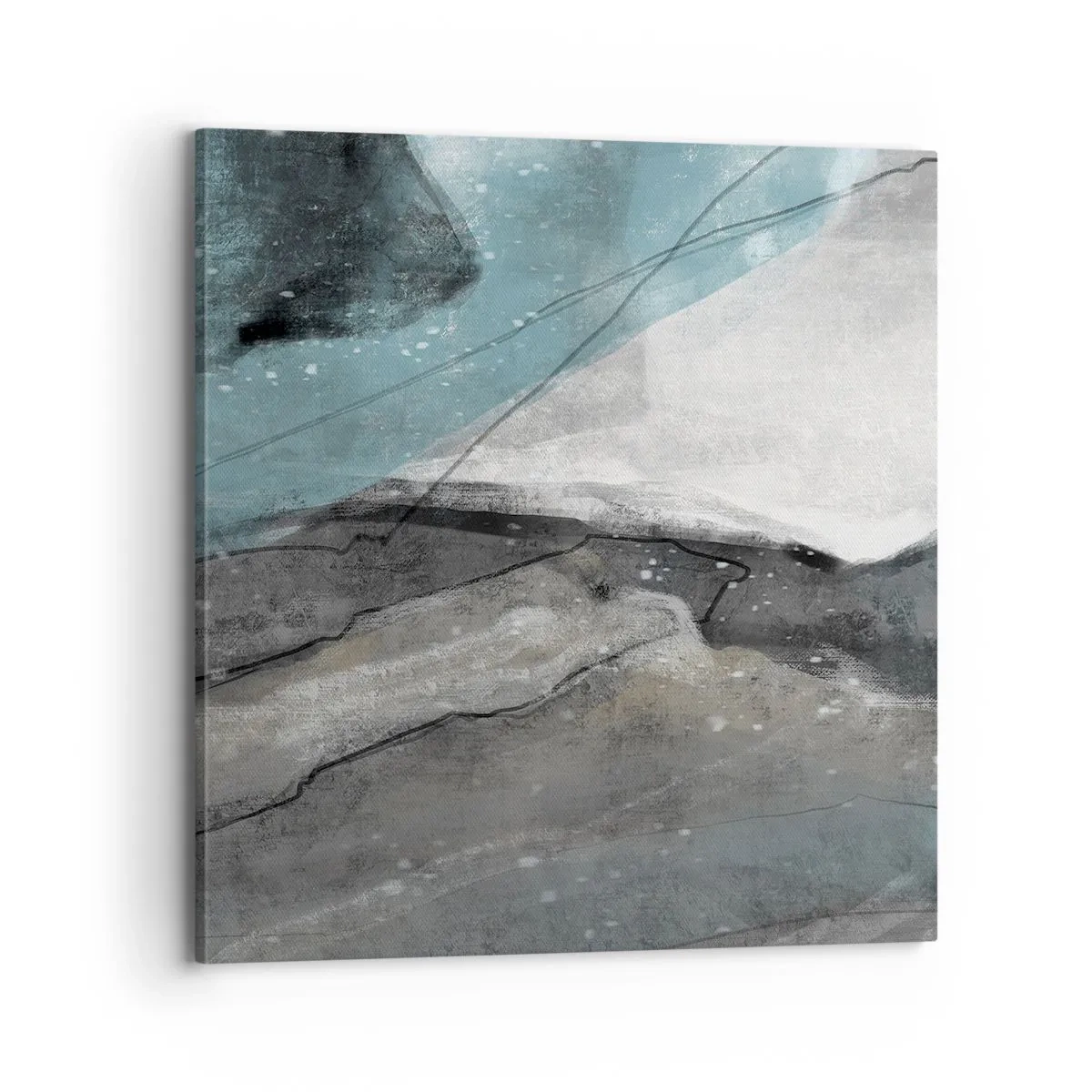 Bild auf Leinwand - Leinwandbild - Abstraktion: Felsen und Eis - 70x70 cm