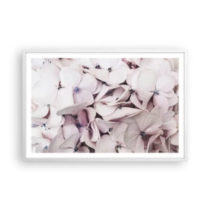Poster in einem weißen Rahmen - In einer Blumenflut - 91x61 cm