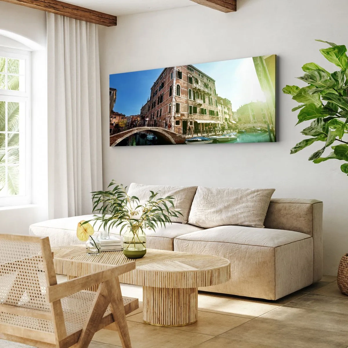 Bild auf Leinwand - Leinwandbild - Venedig - Amore Mio - 90x30 cm