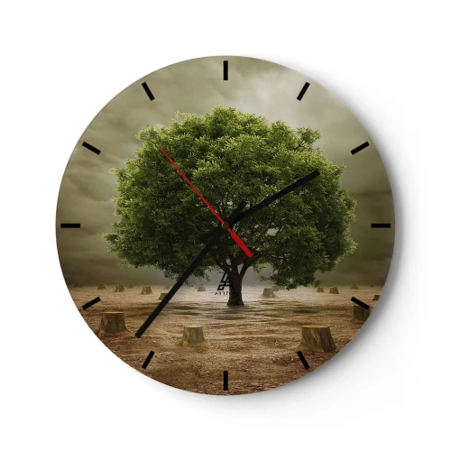 Wanduhr - Glasuhr - Alle Hoffnung - 40x40 cm