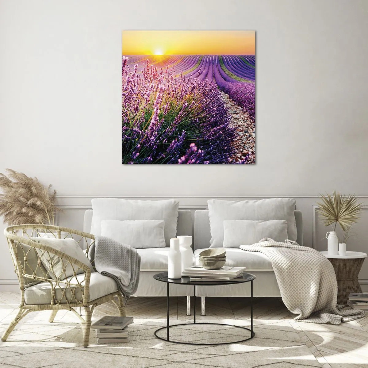 Glasbild - Bild auf glas - Duftende Kornfelder - 60x60 cm