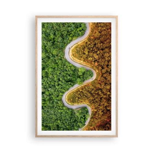 Poster in einem Rahmen aus heller Eiche - Grenzen und Durchbrüche - 61x91 cm