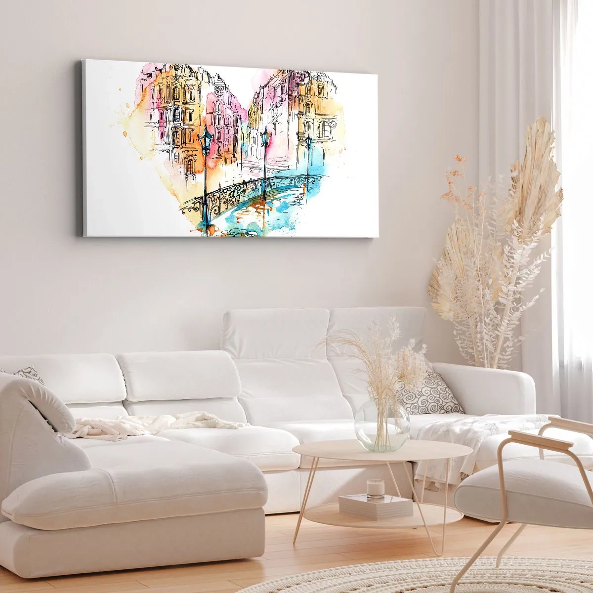 Bild auf Leinwand - Leinwandbild - Das Herz der Stadt - 90x30 cm