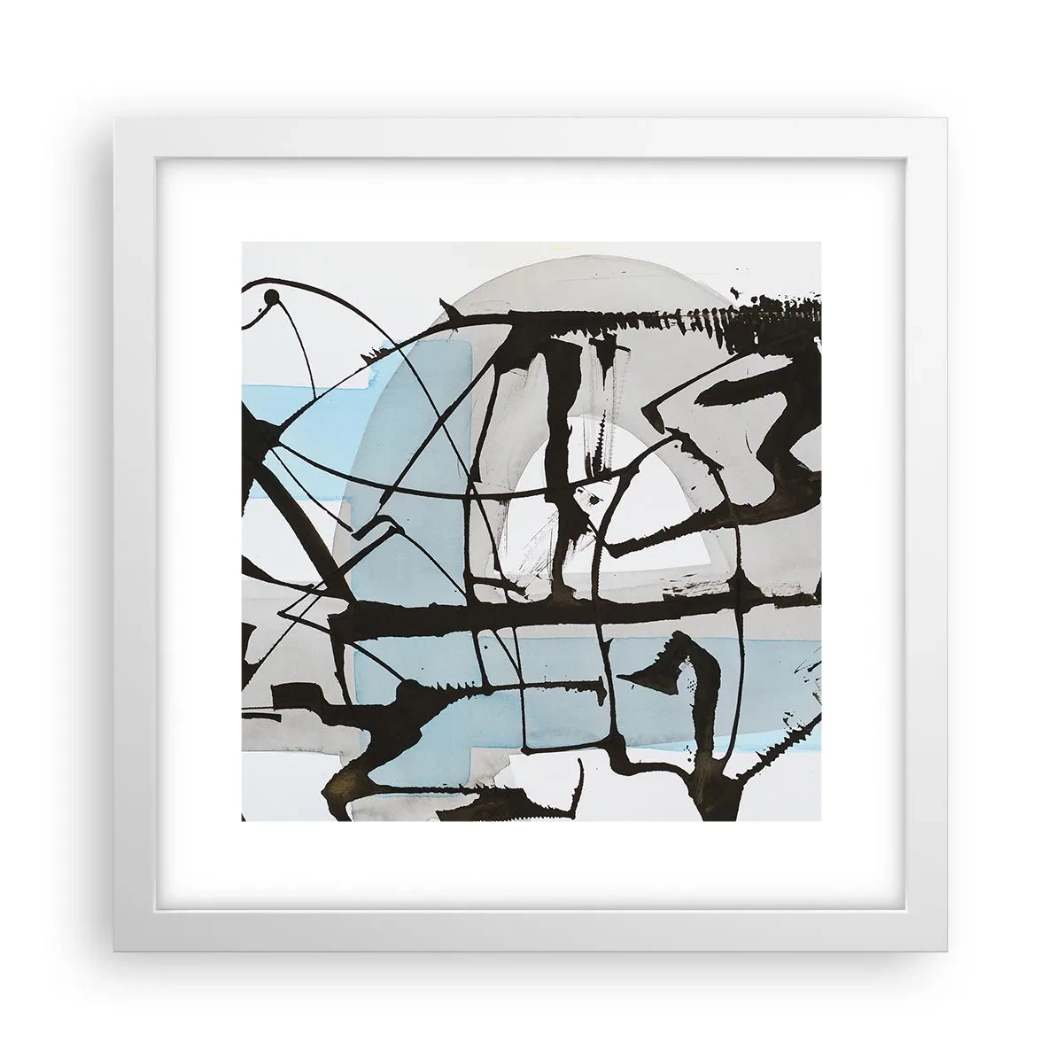 Poster in einem weißen Rahmen - Trotzdem blau - 30x30 cm