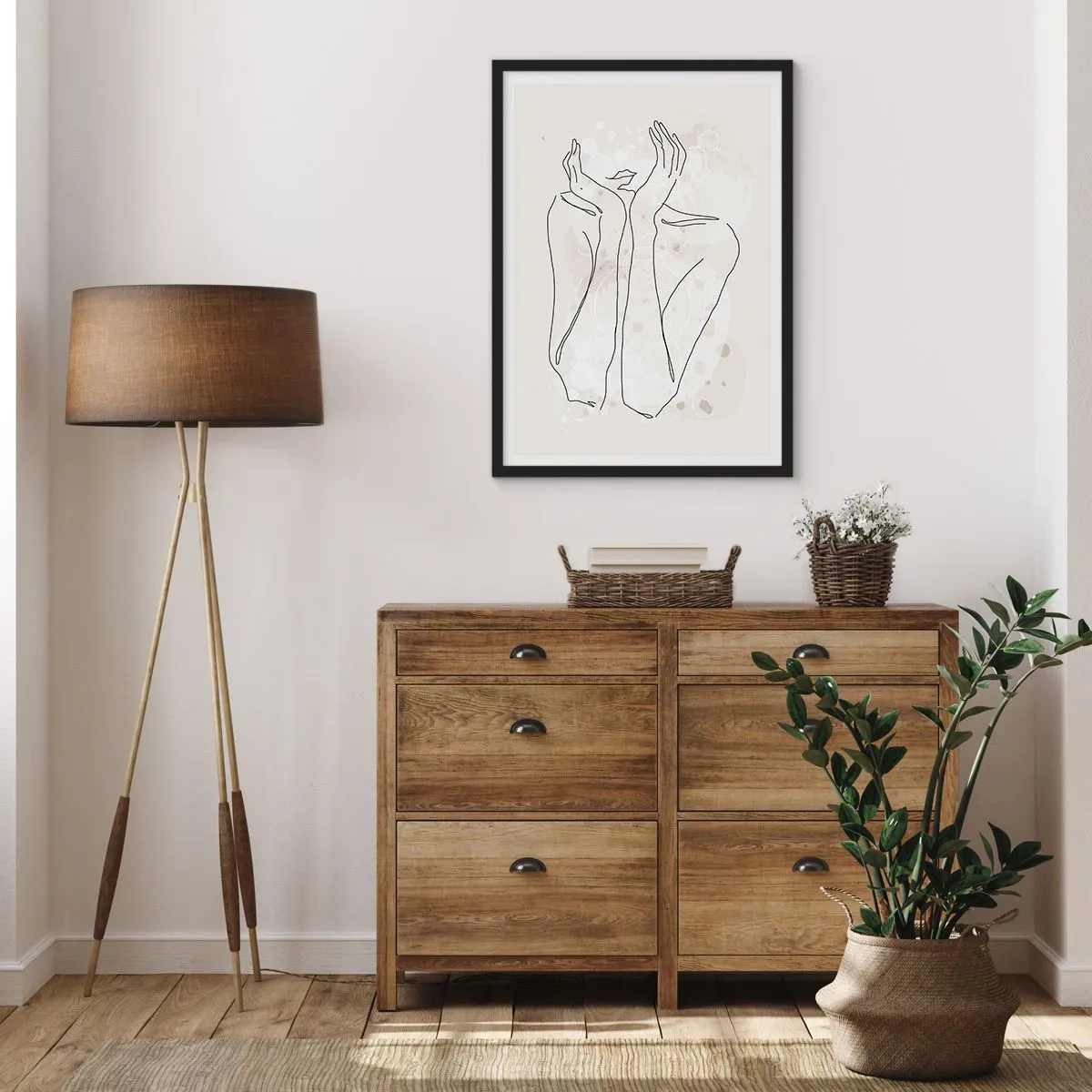 Poster in einem schwarzem Rahmen - Ein träumerischer Moment - 40x50 cm