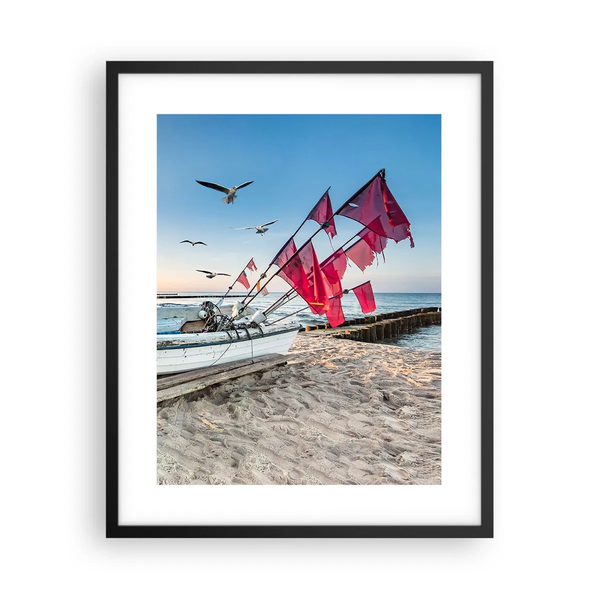 Poster in einem schwarzem Rahmen - Wohlverdiente Ruhe - 40x50 cm