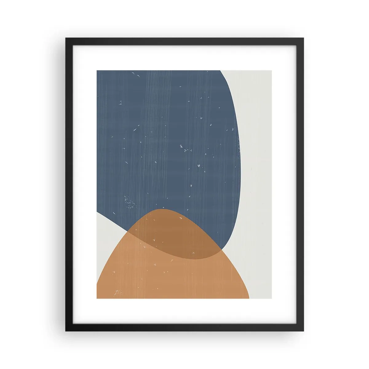 Poster in einem schwarzem Rahmen - Ovale und Einflüsse - 40x50 cm