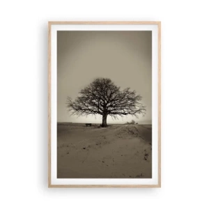 Poster in einem Rahmen aus heller Eiche - Von hier zu Ewigkeit - 61x91 cm