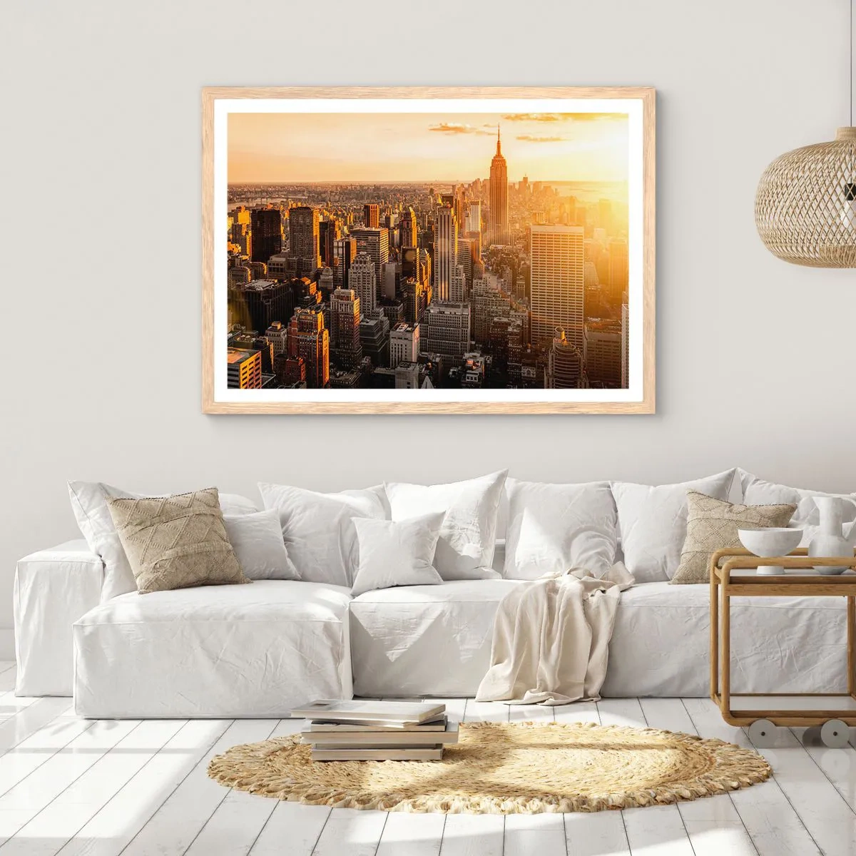 Poster in einem Rahmen aus heller Eiche - In der Sonne wachsen - 91x61 cm