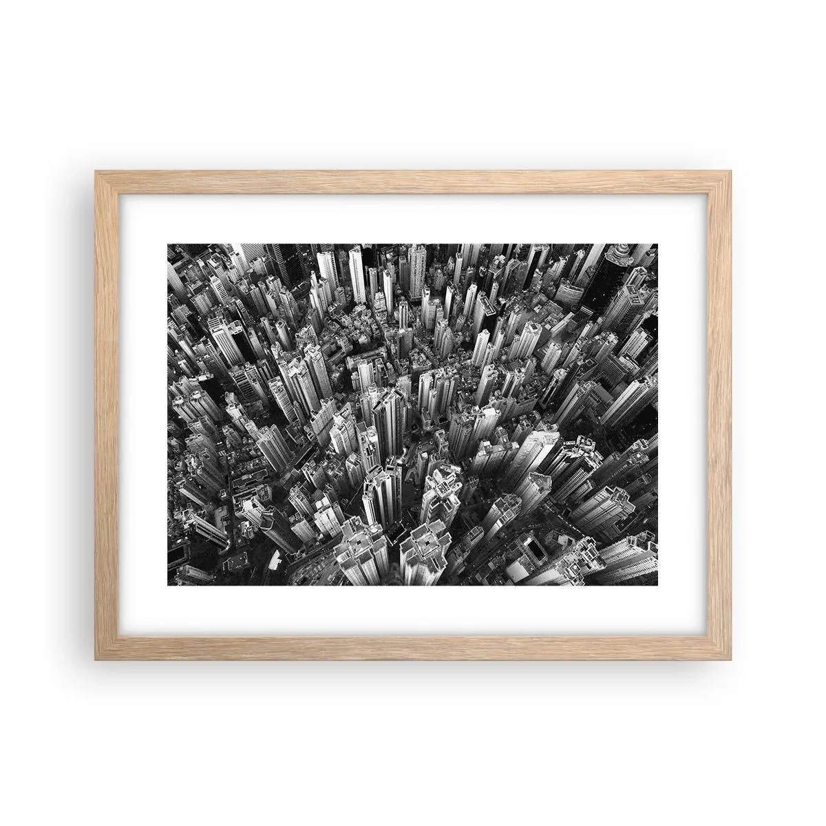 Poster in einem Rahmen aus heller Eiche - Immer höher und höher - 40x30 cm