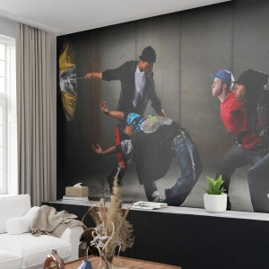 Selbstklebende Fototapete Deluxe Sticker - Tanzen mit dem Straßenwind - Tanzen, Musik, Menschen - 100x70 cm