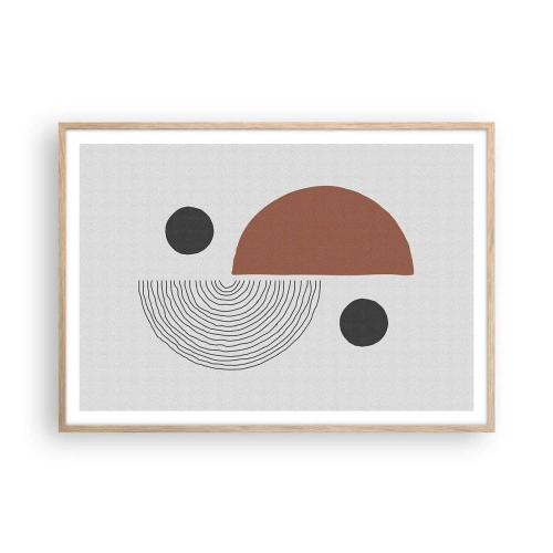 Poster in einem Rahmen aus heller Eiche - Perfektion des Rades - 100x70 cm