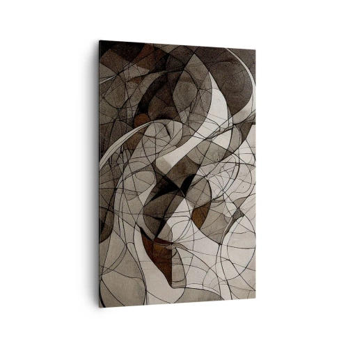 Bild auf Leinwand - Leinwandbild - Abstraktes Muster in Braun- und Erdtönen - 80x120cm - Zirkulation von Erdfarben - Moderne Wanddekoration für Wohnzimmer und Schlafzimmer ARTTOR