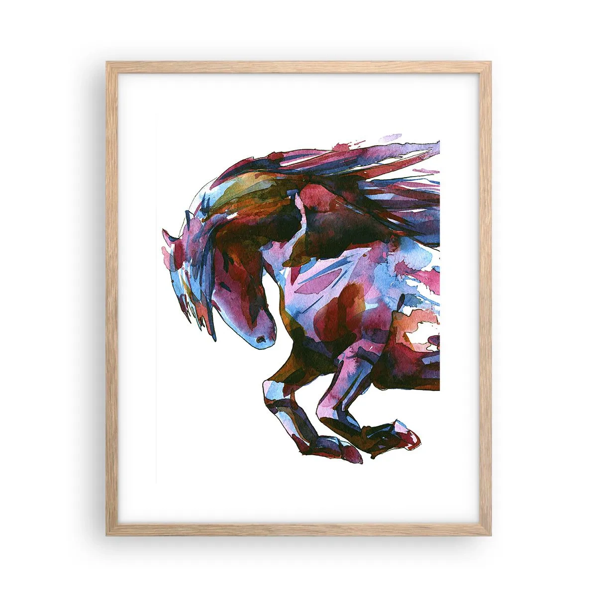 Poster in einem Rahmen aus heller Eiche - In Verzückung - 40x50 cm