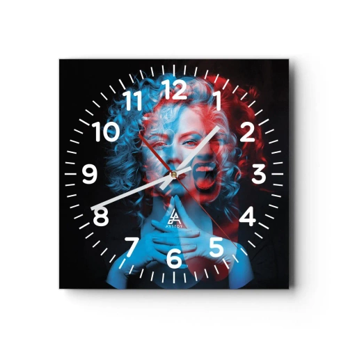 Wanduhr - Glasuhr - Alter Ego - 40x40 cm