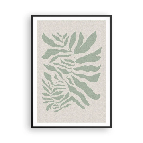 Poster in einem schwarzem Rahmen - Smaragdzweig - 70x100 cm